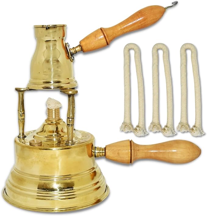 Al Bramony Brass Turkish Greek Coffee Alcohol Burner Maker Table Top Tabletop by bonballoon