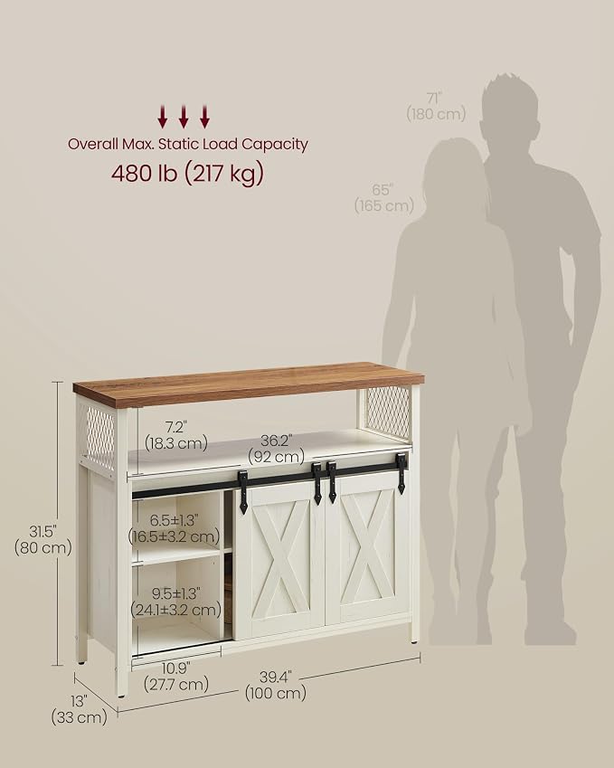 VASAGLE Buffet Cabinet, Coffee Bar Storage Cabinet, Sideboard - Image 2