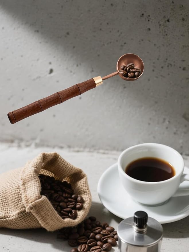 Rosewood Handle Coffee Scoops – Exquisite and Portable Stainless Steel Spoon - Image 3