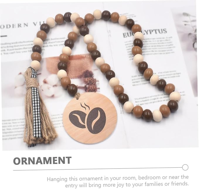 Coffee Themed Tassel Beads String Decor - Image 7