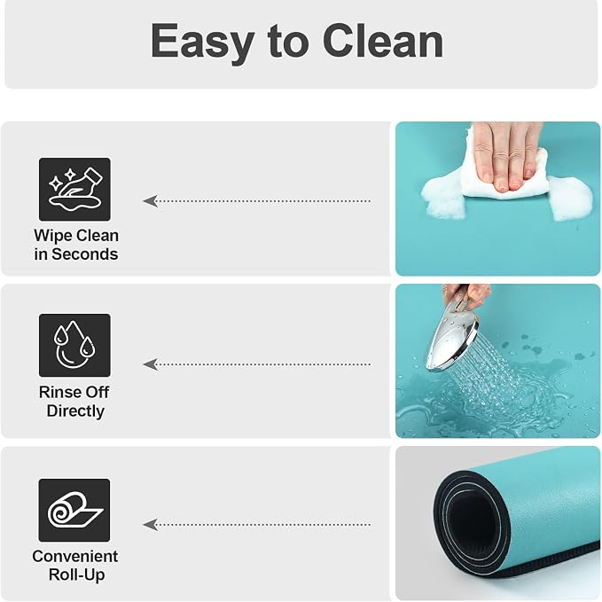 Ecotrim Absorbent Coffee Mat, Stain Hiding PU Leather Surface, Non-Slip Natural - Image 3