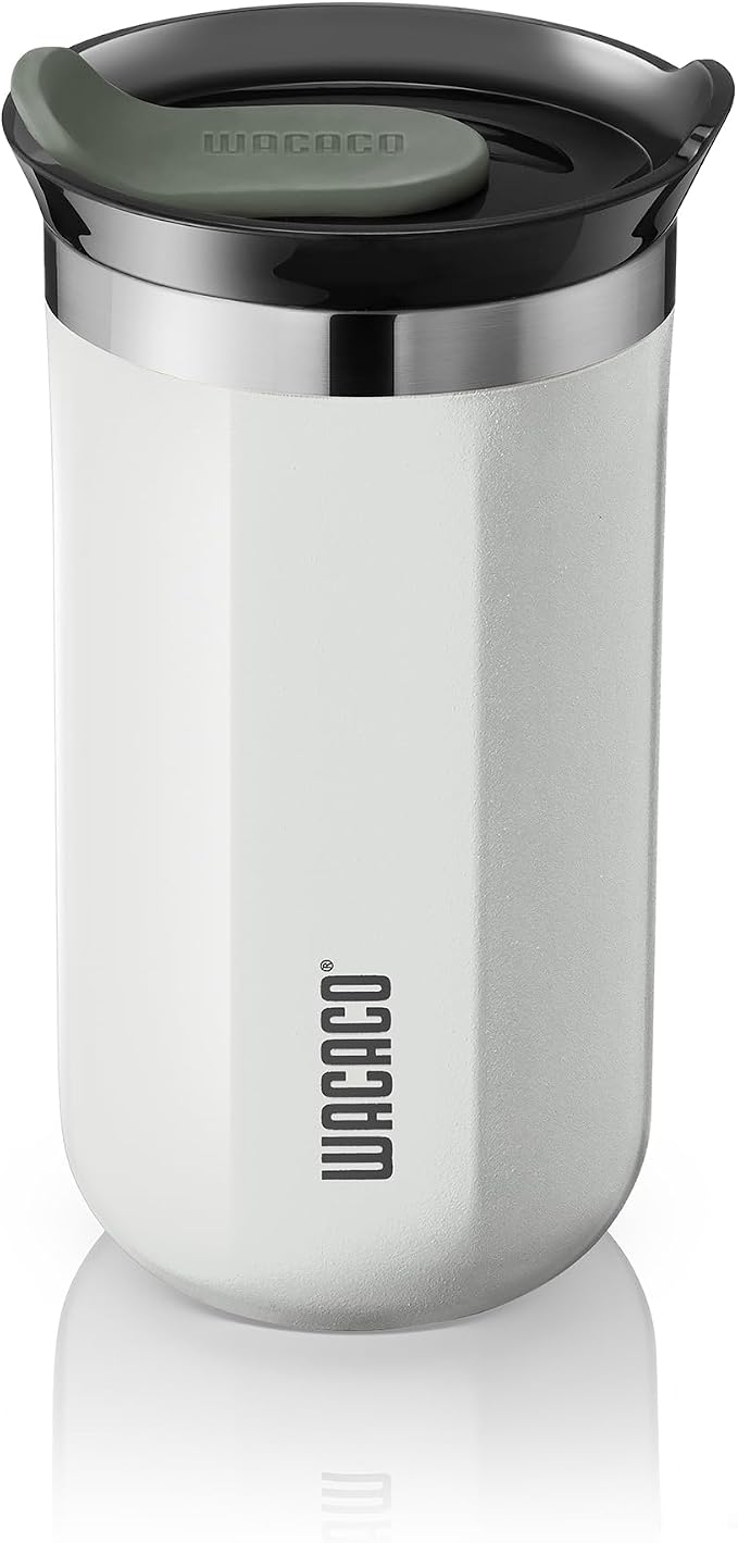 WACACO Octaroma Lungo Vacuum Insulated Coffee Mug, Double-wall Stainless Steel by WACACO