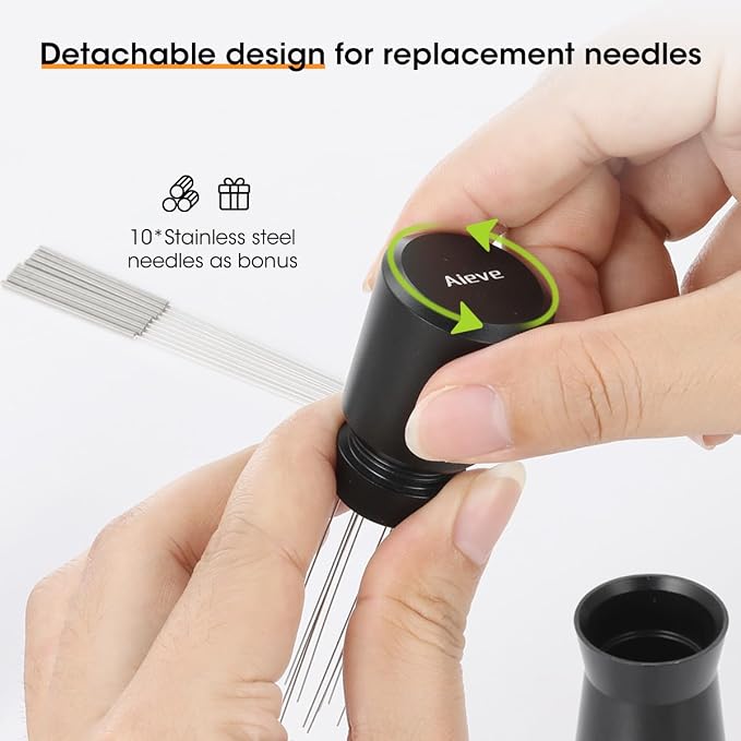 Aieve WDT Tool Espresso, Metal Distribution Tool - Image 3