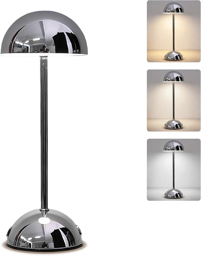 Cordless Table Lamp, Rechargeable Desk Lamp LED Night Light, Touch 3 Color by InlyXairce
