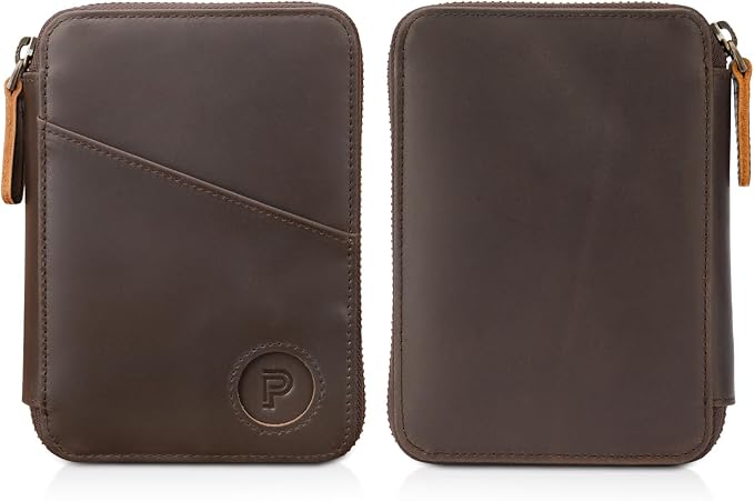 Polare Leather Pilot Wallet Passport Holder RFID Blocking Tri-fold Travel Cover - Image 7