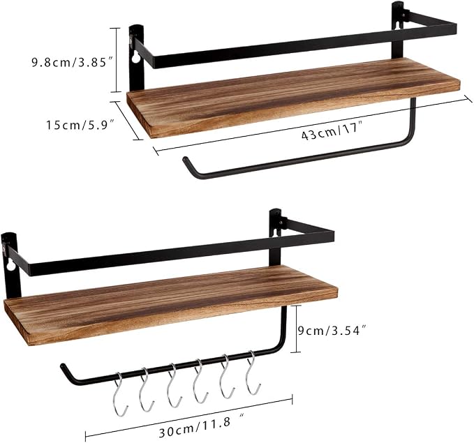 PHUNAYA Floating Shelves, Wall Mounted Shelf - Image 3