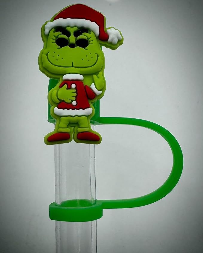 6 Pack 10mm Christmas Grinchmas Straw Toppers, Fits Stanley and Simple Modern - Image 5