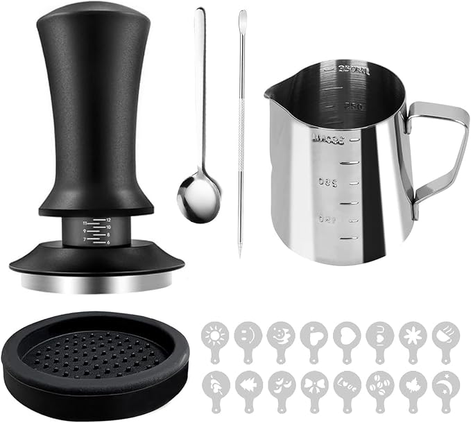 20 PCS Espresso Accessories Kit, Spring Loaded Calibrated Tamper, Spring Loaded by DreamyGifts