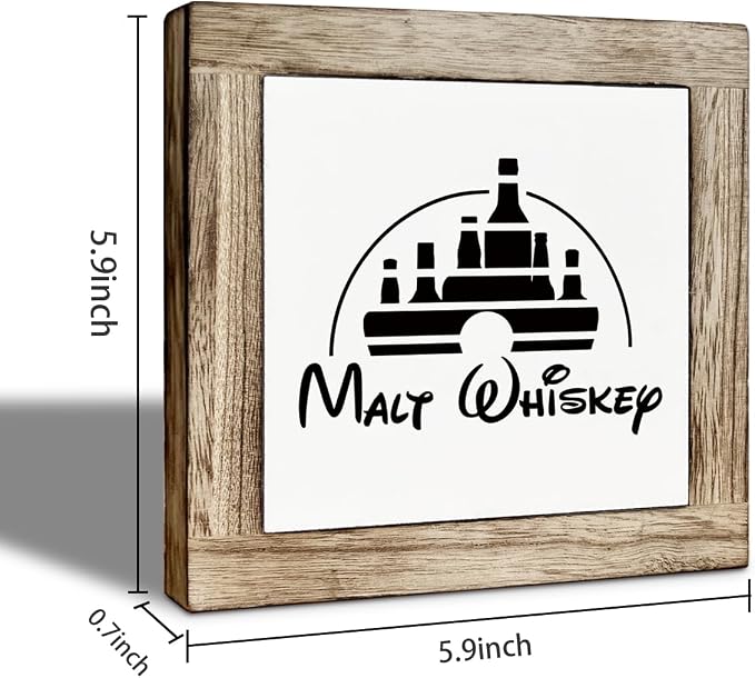 Malt Whiskey Wooden Decor, Wine Bottle Castle Decorative Sign, Funny Bar Decor - Image 2