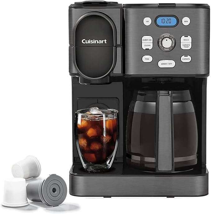 Cuisinart 12-Cup Coffee Maker, Single-Serve Brewer Glass Carafe, Automatic Hot - Image 4