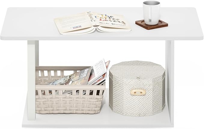 Furinno Basic Coffee Table, 2-Tier Modern Coffee Table - Image 4