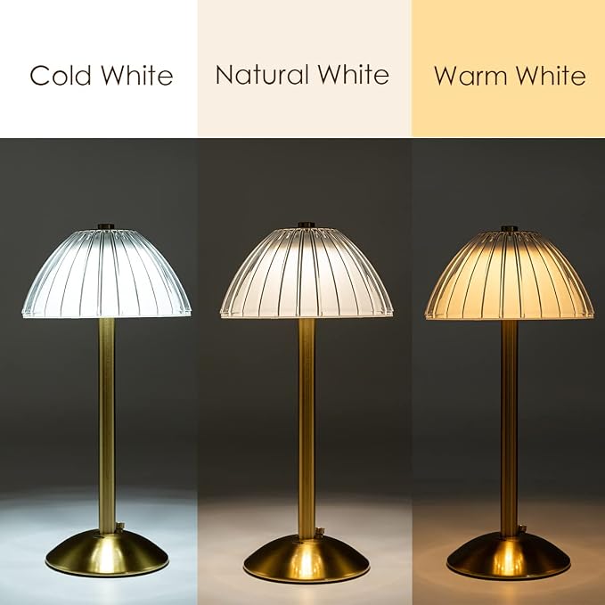 HEQET Cordless Table Lamps for Home, Dining Room, USB Charge 12'' Tall LED - Image 2