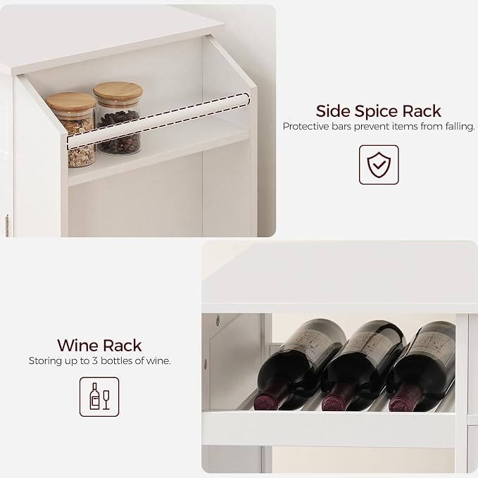 MAHANCRIS Kitchen Island with Power Outlet, Kitchen Storage Island with Drawer - Image 8