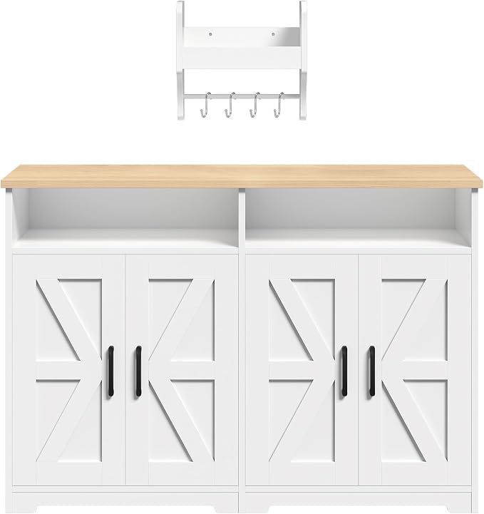 YATINEY Coffee Bar Cabinet, Kitchen Island - Image 9