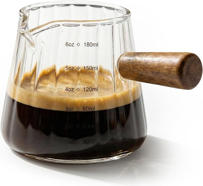 6oz Espresso Shot Measuring Cup, Heat Resistant Borosilicate Glass by Unknown