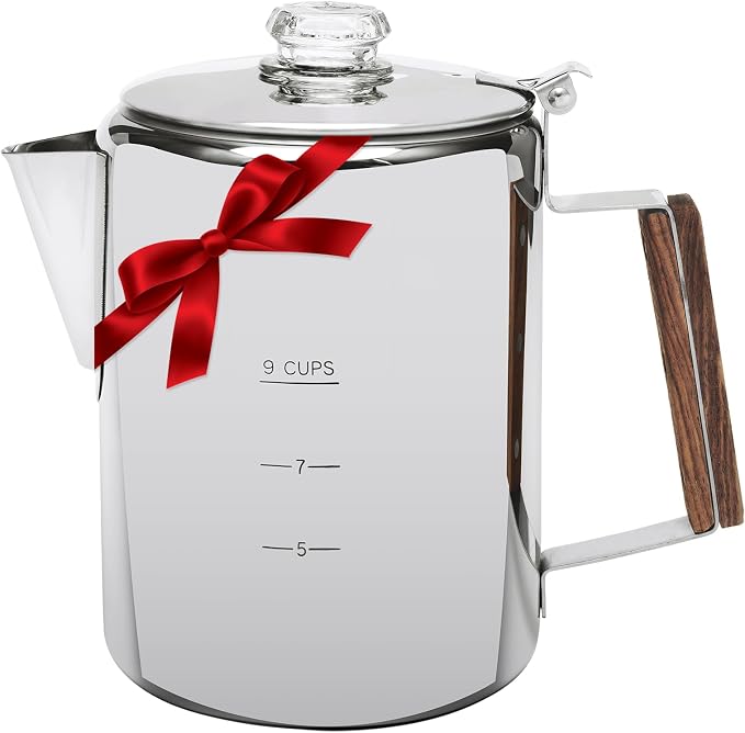 MEREZA Camping Coffee Pot Stovetop Coffee Maker Percolator Campfire Coffee Pot by MEREZA