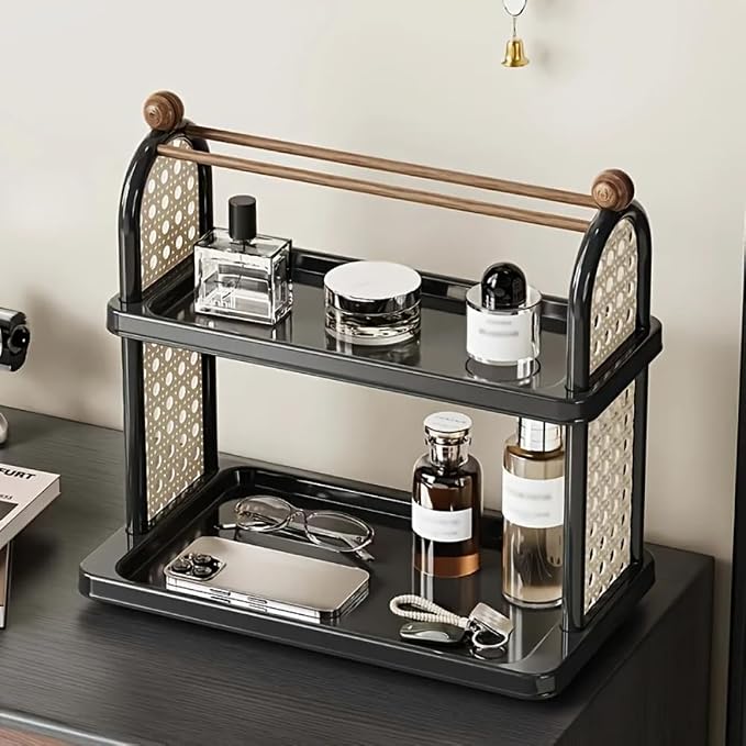 Matcha Station 2-Tier Organizer Storage Shelf, Mug Holder, Tabletop Display Rack - Image 3
