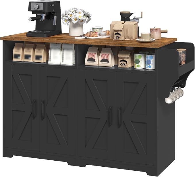 YATINEY Coffee Bar Cabinet, Kitchen Island by Yatiney