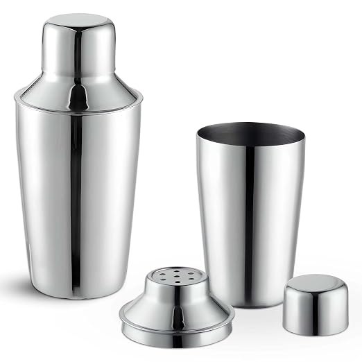 OCS Parts 3-Piece Stainless Steel Cocktail Shaker | 8-Ounce | Makes Perfect by OCSParts