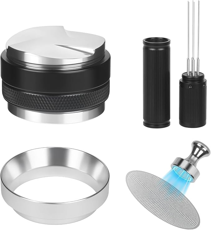 51mm Espresso Accessories Kit – Coffee Distributor and Tamper Leveler, WDT Tool by BUWILRQ