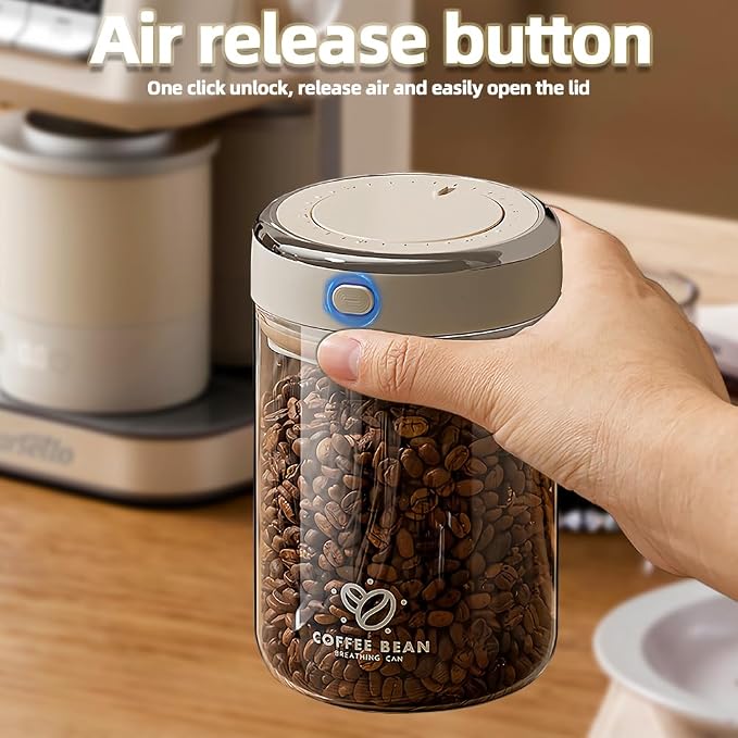 Coffee Bean Canister, 37OZ Food Grade Sealed Jar - Image 2