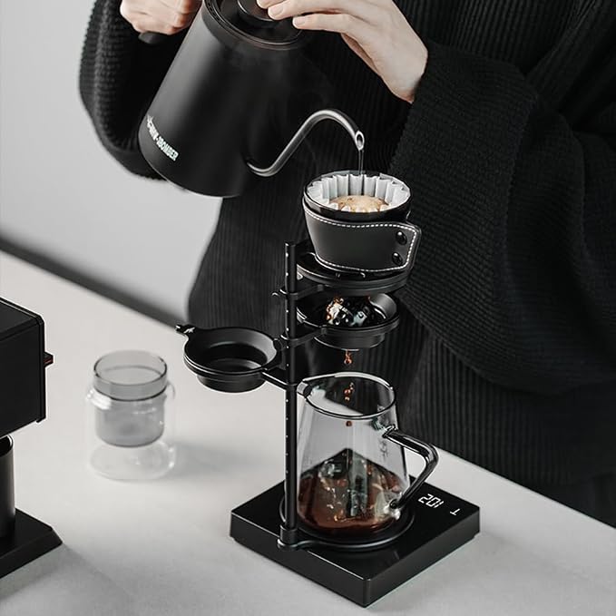 Coffee Dripper Stand with 2 Pcs Espresso Cooling Ball, Height Adjustable Metal - Image 2