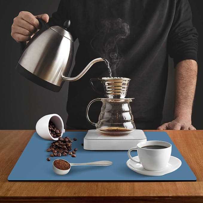 ZLR XXL Coffee Bar Mat for Barista Workstation, Absorbent Dish Drying Mat - Image 5