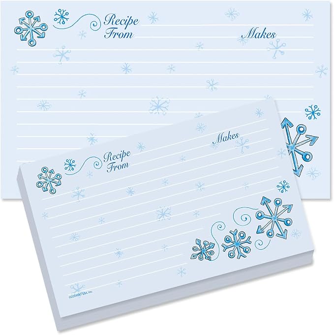 Current Blue Snow Recipe Cards by Current