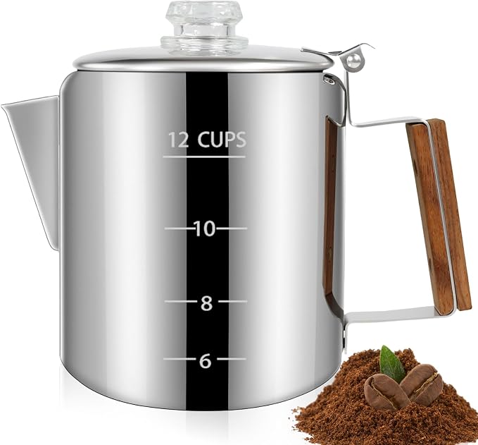 12 Cup Percolator 304 Stainless Steel Coffee Pot Coffee Maker Coffee Machine by Theperfectcombinationofcoffeehomeandhealthylivingmakingeverydayadayofrituals