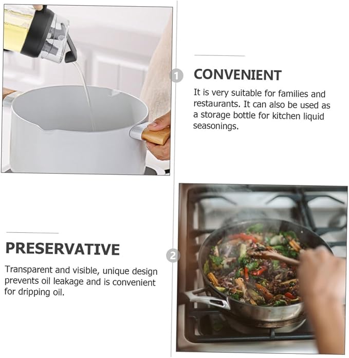 ULTECHNOVO 1pc Automatic Glass Oil Dispenser Bottle Seasoning Storage - Image 3