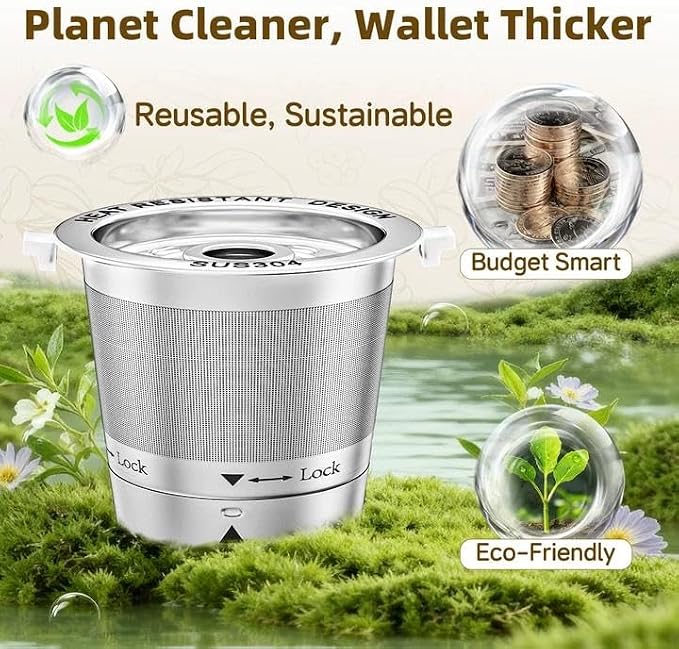 2 Pack Reusable K Cups for Keurig- All Stainless Steel Coffee Pods for Keurig 1 - Image 6