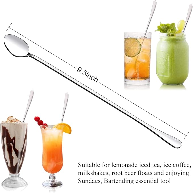 Long Handle Iced Tea Spoons, Ice Cream, Cold Drinks - Image 2
