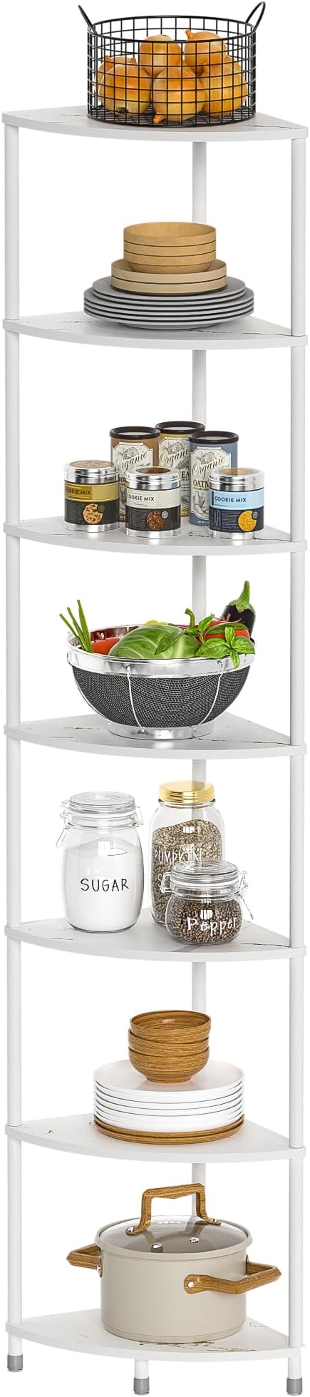 7 Tier Corner Shelf Stand Kitchen Organizer - Image 9