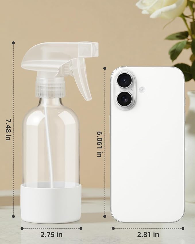 Worldgsb 4 Pack Glass Spray Bottles 8 oz, Empty Refillable Containers - Image 2