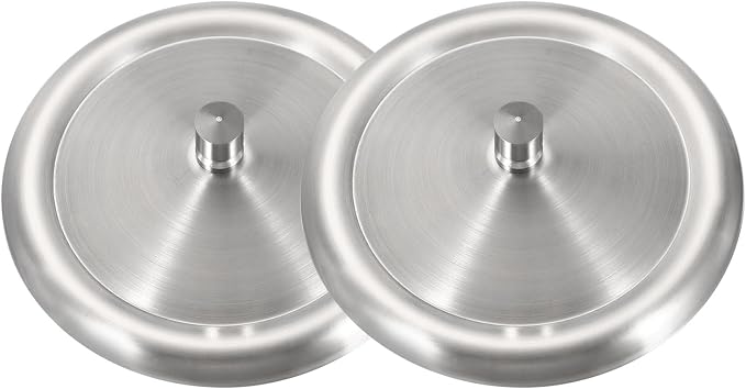 uxcell 2Pcs Stainless Steel Mug Cover, 3.7" Universal Cup Lid Dust Prevention by uxcell