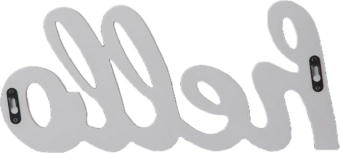 Rustic Distressed White Wooden Hello Sign - Image 4