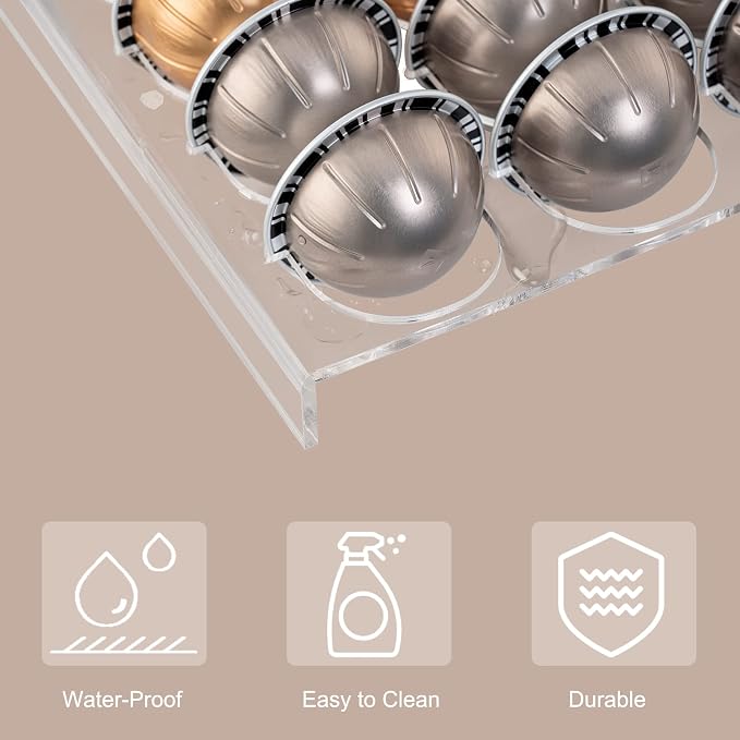 SUMERFLOS Coffee Capsule Storage Tray, Drawer Insert Organizer Holds 30 Pods - Image 4