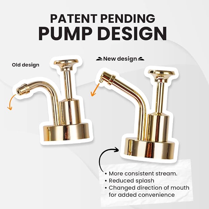 Molimoli Syrup Dispenser for Coffee Bars, Glass Syrup Bottle w. Pump, 16.9 oz - Image 2