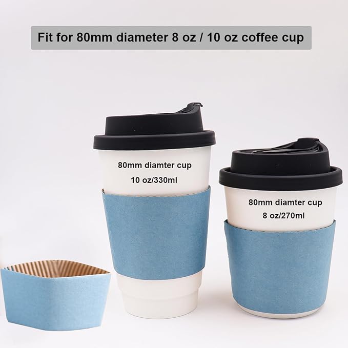 EchoDone 8 oz Disposable Coffee Cup Sleeves - Image 7