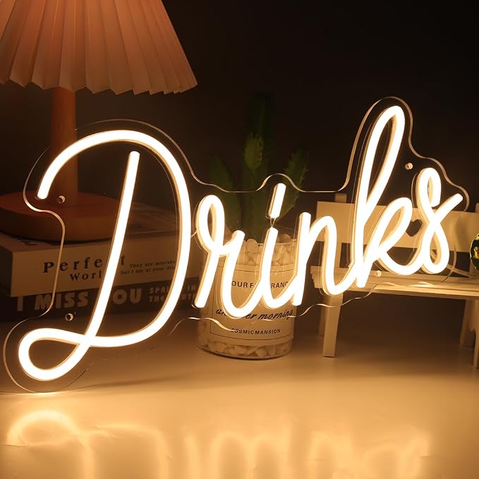Britrio Warm White Drinks Neon Sign - Image 6