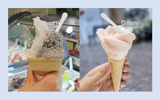 Extra Sturdy, Gmark 400pc 3" Taster Plastic Mini Ice Cream Dessert Spoons BPA - Image 7