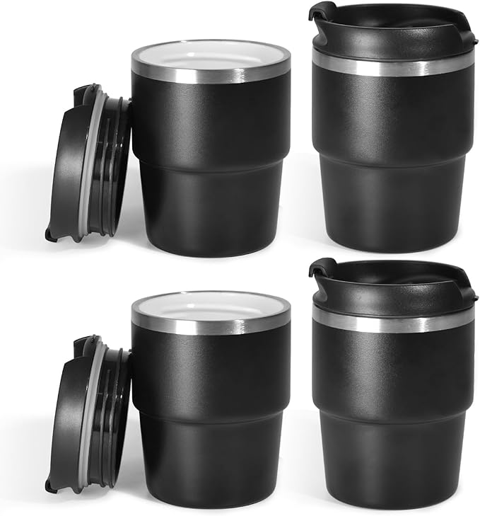 CHLJAR 6 oz Espresso Cup, Ceramic-Lined 18/8 Stainless Steel Coffee Cup by Unknown