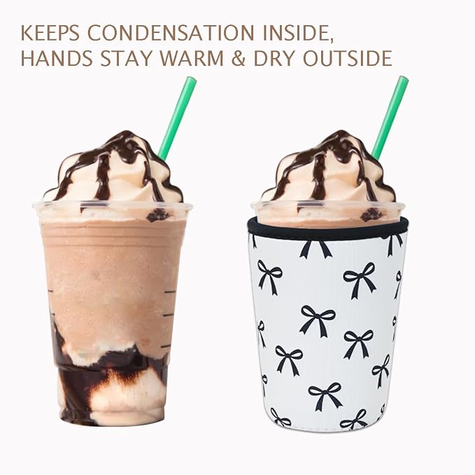 Reusable Insulated Neoprene Iced Coffee Cup Sleeve, Durable Drink Sleeve - Image 6