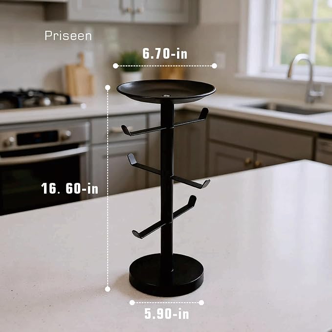 Coffee Mug Tree, Cup Holder for 6 Cups, - Image 5