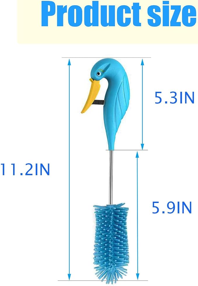 Water Bottle Cleaner Brush Semi-Automatic Silicone Bottle Brush - Image 6