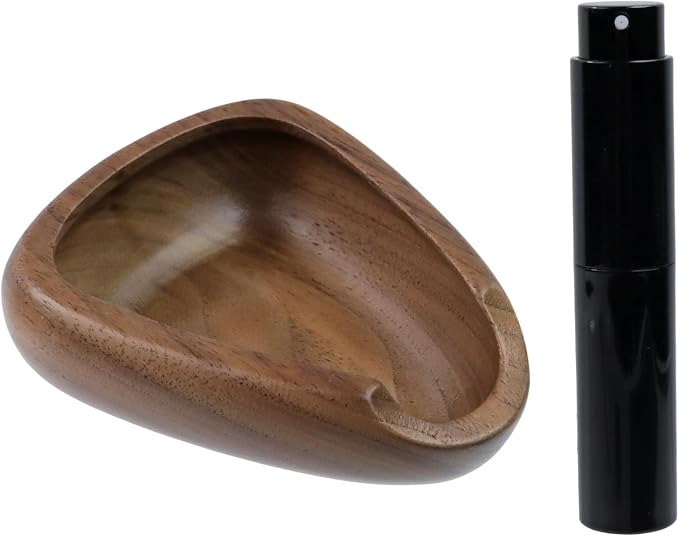 Coffee Bean Dosing Cup & RDT Spray Bottle Set, Walnut Wood Espresso Accessories by Tighall