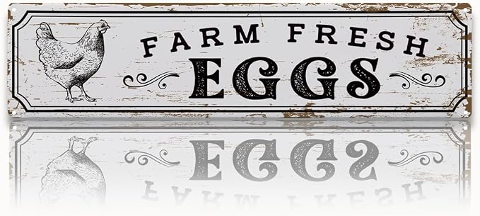 Rustic Farmhouse Style Chicken Coop Sign, Metal Outdoor Chicken House Signs by Unknown