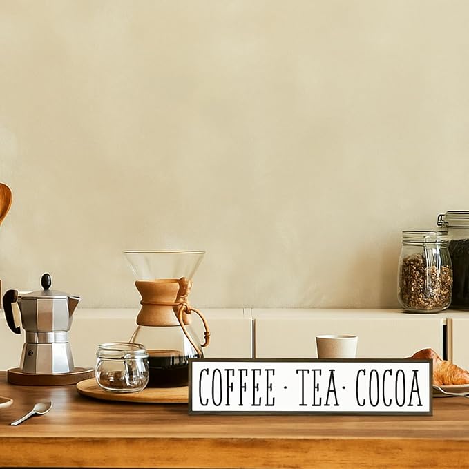Rustic Wooden Coffee Tea Cocoa Sign - Image 6
