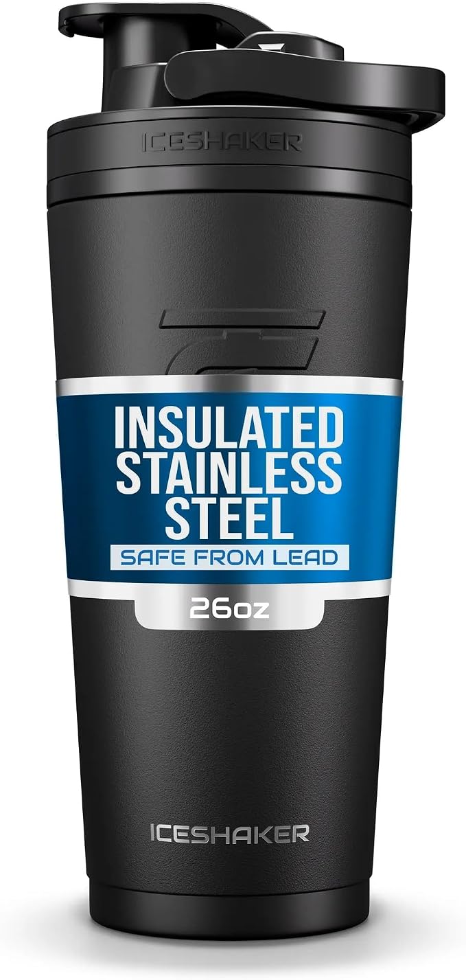 Ice Shaker Insulated Stainless Steel Shaker Bottle | 26oz by IceShaker
