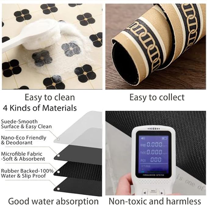 Cute Coffee Maker Mat for Countertops Bar Accessories, Colorful Dish Drying Pad - Image 7